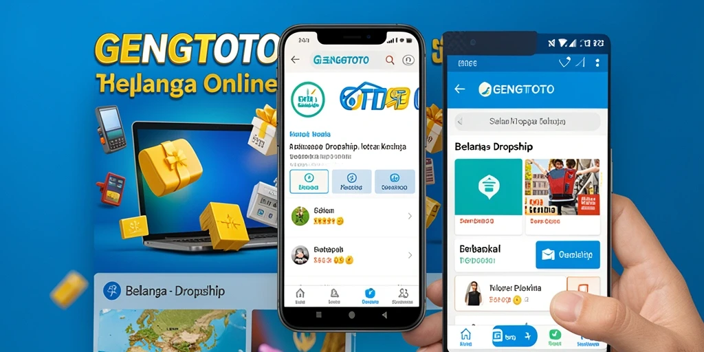 Tampilan antarmuka aplikasi GENGTOTO yang intuitif untuk dropshipping.