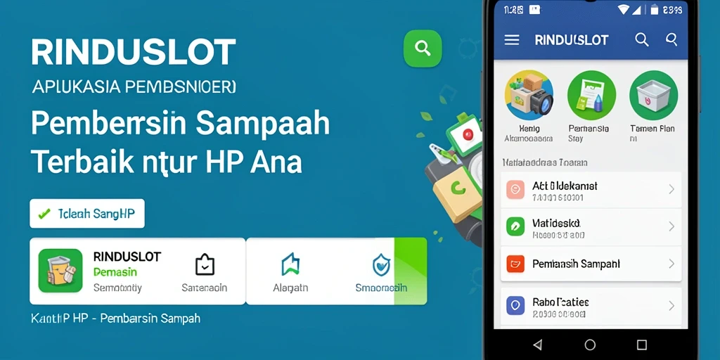 Antarmuka RINDUSLOT menunjukkan fitur canggih pembersihan sampah.