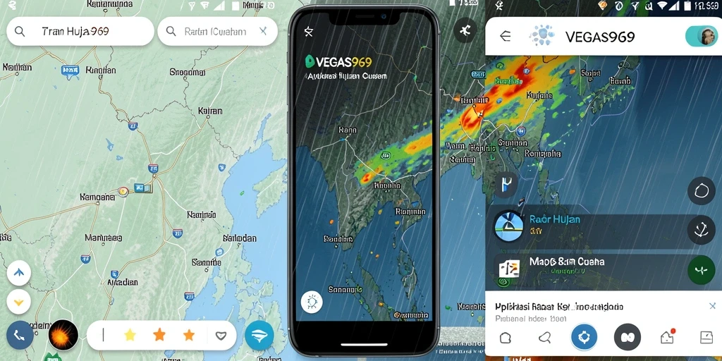 Tampilan peta radar hujan VEGAS969 yang informatif dan jelas.